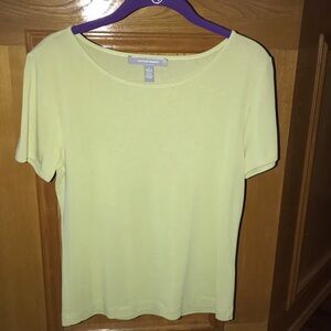 Ellen Tracy Light Green Short Sleeve Tee - Size M